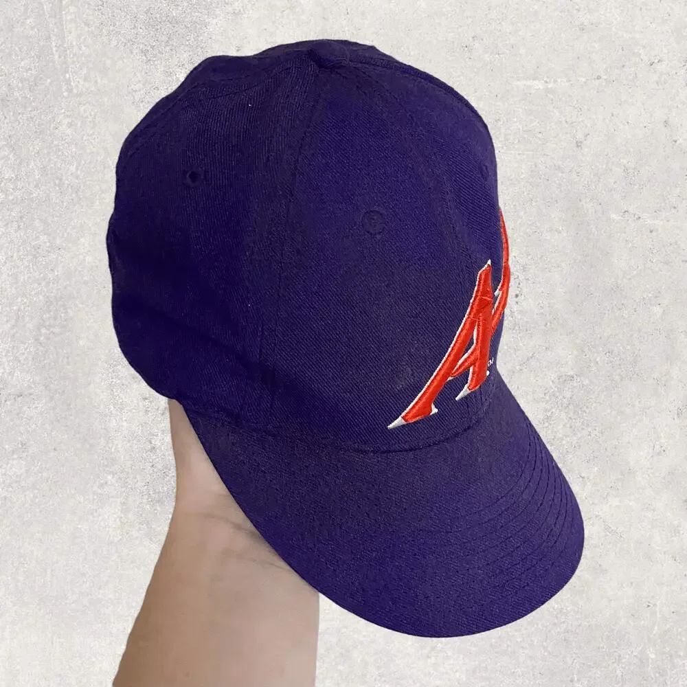 Vintage 90s Minor League Baseball Hat OSFA Purple Embroidered Logo The Game Pro - Picture 4 of 9